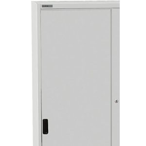 Schäfer Shop Select Schiebetürenschrank, mit 4 Einlegeböden, B 950 x T 400 x H 1950 mm, Stahl, lichtgrau Schäfer Shop Select Schiebetürenschrank, mit 4 Einlegeböden, B 950 x T 400 x H 1950 mm, Stahl, lichtgrau