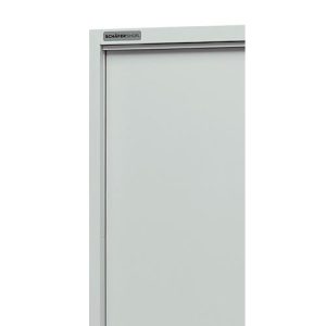 Schäfer Shop Select Schiebetürenschrank, mit 5 Einlegeböden, B 1200 x T 400 x H 1950 mm, Stahl, lichtgrau Schäfer Shop Select Schiebetürenschrank, mit 5 Einlegeböden, B 1200 x T 400 x H 1950 mm, Stahl, lichtgrau