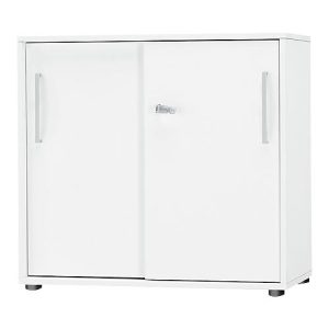 Schäfer Shop Select Schiebetürenschrank SET UP, abschließbar, 2 Ordnerhöhen, B 800 x T 420 x H 788 mm, weiß/weiß Schäfer Shop Select Schiebetürenschrank SET UP, abschließbar, 2 Ordnerhöhen, B 800 x T 420 x H 788 mm, weiß/weiß