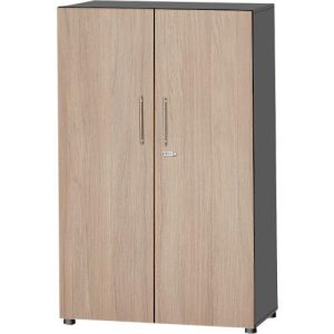 Schäfer Shop Select Schrank Start Off, 4 OH, abschließbar, B 800 x T 420 x H 1514 mm, Holz, graphit/Eiche-Dekor Schäfer Shop Select Schrank Start Off, 4 OH, abschließbar, B 800 x T 420 x H 1514 mm, Holz, graphit/Eiche-Dekor