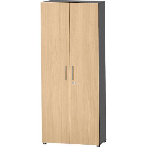 Schäfer Shop Select Schrank Start Off, 6 OH, abschließbar, B 800 x T 420 x H 2240 mm, Holz, graphit/ahorn
