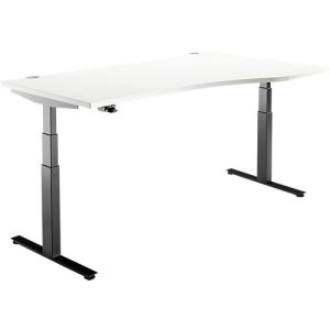 Schäfer Shop Select Schreibtisch DRIVE UP 2, elektrisch höhenverstellbar, Freiform, Ansatz rechts, T-Fuß, B 1800 mm, weiß/schwarz Schäfer Shop Select Schreibtisch DRIVE UP 2, elektrisch höhenverstellbar, Freiform, Ansatz rechts, T-Fuß, B 1800 mm, weiß/schwarz