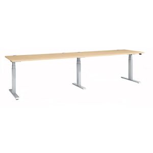 Schäfer Shop Select Schreibtisch ERGO-T 2.0 Big, elektr. höhenverstellbar, Rechteck, T-Fuß, B 3200 x T 800 x H 640-1300 mm, Ahorn/weißalu Schäfer Shop Select Schreibtisch ERGO-T 2.0 Big, elektr. höhenverstellbar, Rechteck, T-Fuß, B 3200 x T 800 x H 640-1300 mm, Ahorn/weißalu