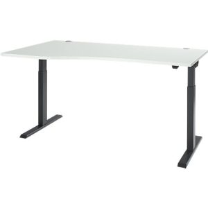 Schäfer Shop Select Schreibtisch ERGO-T 2.0, elektrisch höhenverstellbar, Freiform Ansatz links, T-Fuß, B 1800 x H 715-1205 mm, lichtgrau/anthrazit Schäfer Shop Select Schreibtisch ERGO-T 2.0, elektrisch höhenverstellbar, Freiform Ansatz links, T-Fuß, B 1800 x H 715-1205 mm, lichtgrau/anthrazit