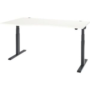 Schäfer Shop Select Schreibtisch ERGO-T 2.0, elektrisch höhenverstellbar, Freiform Ansatz links, T-Fuß, B 1800x H 640-1300 mm, weiß/anthrazit Schäfer Shop Select Schreibtisch ERGO-T 2.0, elektrisch höhenverstellbar, Freiform Ansatz links, T-Fuß, B 1800x H 640-1300 mm, weiß/anthrazit