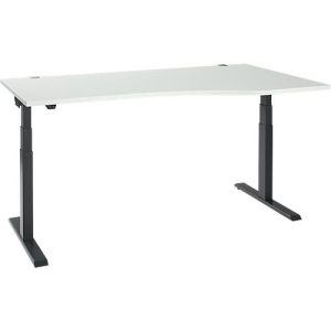 Schäfer Shop Select Schreibtisch ERGO-T 2.0, elektrisch höhenverstellbar, Freiform Ansatz rechts, T-Fuß, B 1800x H 640-1300 mm, lichtgrau/anthrazit Schäfer Shop Select Schreibtisch ERGO-T 2.0, elektrisch höhenverstellbar, Freiform Ansatz rechts, T-Fuß, B 1800x H 640-1300 mm, lichtgrau/anthrazit