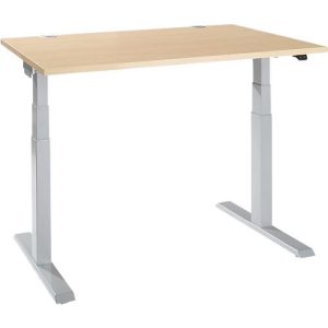 Schäfer Shop Select Schreibtisch ERGO-T 2.0, elektrisch höhenverstellbar, Rechteck, T-Fuß, B 1200 x T 800 x H 640-1300 mm, Ahorn/weißalu Schäfer Shop Select Schreibtisch ERGO-T 2.0, elektrisch höhenverstellbar, Rechteck, T-Fuß, B 1200 x T 800 x H 640-1300 mm, Ahorn/weißalu