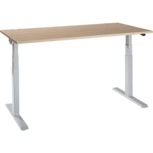 Schäfer Shop Select Schreibtisch ERGO-T 2.0, elektrisch höhenverstellbar, Rechteck, T-Fuß, B 1600 x T 800 x H 640-1300 mm, Eiche-Dekor/weißalu Schäfer Shop Select Schreibtisch ERGO-T 2.0, elektrisch höhenverstellbar, Rechteck, T-Fuß, B 1600 x T 800 x H 640-1300 mm, Eiche-Dekor/weißalu