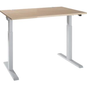 Schäfer Shop Select Schreibtisch ERGO-T 2.0, elektrisch höhenverstellbar, Rechteck, T-Fuß, B 1600 x T 800 x H 715-1205 mm, Eiche/weißalu Schäfer Shop Select Schreibtisch ERGO-T 2.0, elektrisch höhenverstellbar, Rechteck, T-Fuß, B 1600 x T 800 x H 715-1205 mm, Eiche/weißalu