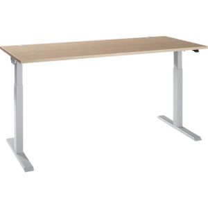 Schäfer Shop Select Schreibtisch ERGO-T 2.0, elektrisch höhenverstellbar, Rechteck, T-Fuß, B 1800 x T 800 x H 715-1205 mm, Eiche/weißalu Schäfer Shop Select Schreibtisch ERGO-T 2.0, elektrisch höhenverstellbar, Rechteck, T-Fuß, B 1800 x T 800 x H 715-1205 mm, Eiche/weißalu