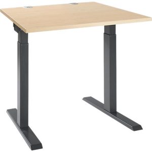 Schäfer Shop Select Schreibtisch ERGO-T 2.0, Quadrat, T-Fuß, B 800 x T 800 x H 675-895 mm, Ahorn/anthrazit Schäfer Shop Select Schreibtisch ERGO-T 2.0, Quadrat, T-Fuß, B 800 x T 800 x H 675-895 mm, Ahorn/anthrazit