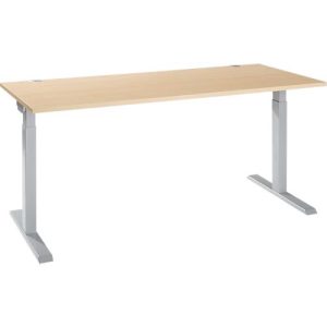 Schäfer Shop Select Schreibtisch ERGO-T 2.0, Rechteck, T-Fuß, B 1800 x T 800 x H 675-895 mm, Ahorn/weißalu Schäfer Shop Select Schreibtisch ERGO-T 2.0, Rechteck, T-Fuß, B 1800 x T 800 x H 675-895 mm, Ahorn/weißalu