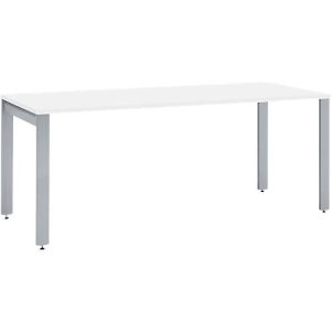 Schäfer Shop Select Schreibtisch LOGIN, 4-Fuß, B 1600 x T 800 x H 740 mm, weiß/weißalu Schäfer Shop Select Schreibtisch LOGIN, 4-Fuß, B 1600 x T 800 x H 740 mm, weiß/weißalu