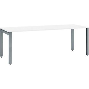Schäfer Shop Select Schreibtisch LOGIN, 4-Fuß, B 1800 x T 800 x H 740 mm, weiß/basaltgrau Schäfer Shop Select Schreibtisch LOGIN, 4-Fuß, B 1800 x T 800 x H 740 mm, weiß/basaltgrau