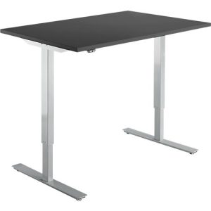 Schäfer Shop Select Schreibtisch Start Off, elektrisch höhenverstellbar, Rechteck, T-Fuß, B 1200 x T 800 x H 755-1255 mm, graphit/weißalu Schäfer Shop Select Schreibtisch Start Off, elektrisch höhenverstellbar, Rechteck, T-Fuß, B 1200 x T 800 x H 755-1255 mm, graphit/weißalu
