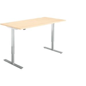 Schäfer Shop Select Schreibtisch Start Off, elektrisch höhenverstellbar, Rechteck, T-Fuß, B 1600 x T 800 x H 755-1255 mm, Ahorn/weißalu Schäfer Shop Select Schreibtisch Start Off, elektrisch höhenverstellbar, Rechteck, T-Fuß, B 1600 x T 800 x H 755-1255 mm, Ahorn/weißalu