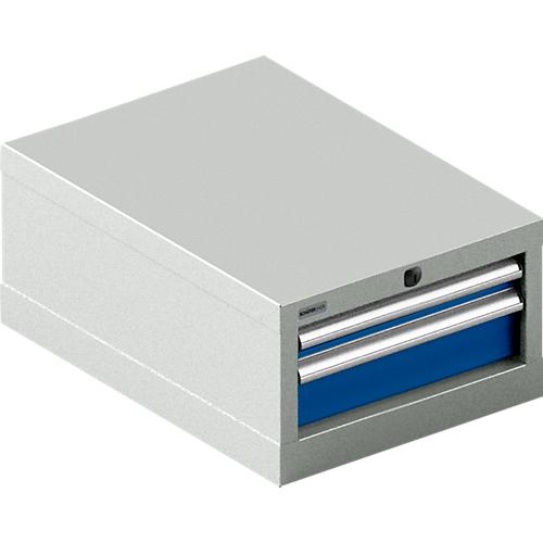 Schäfer Shop Select Schubladenschrank 18-27, 2 Schübe (H 50/100mm), bis 200 kg, B 411 x T 572 x H 250 mm, enzianblau/lichtgrau