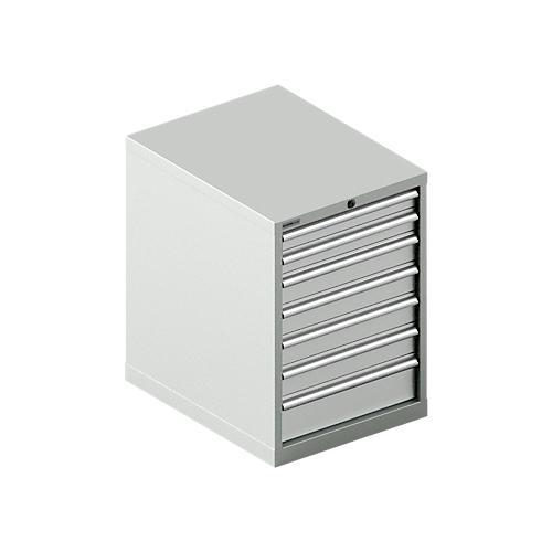 Schäfer Shop Select Schubladenschrank 27-36, 7 Schübe, bis 200 kg, B 564 x T 725 x H 800 mm, lichtgrau/lichtgrau