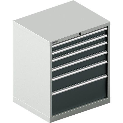 Schäfer Shop Select Schubladenschrank 36-27, 6 Schübe, bis 200 kg, B 717 x T 572 x H 850 mm, lichtgrau/anthrazitgrau