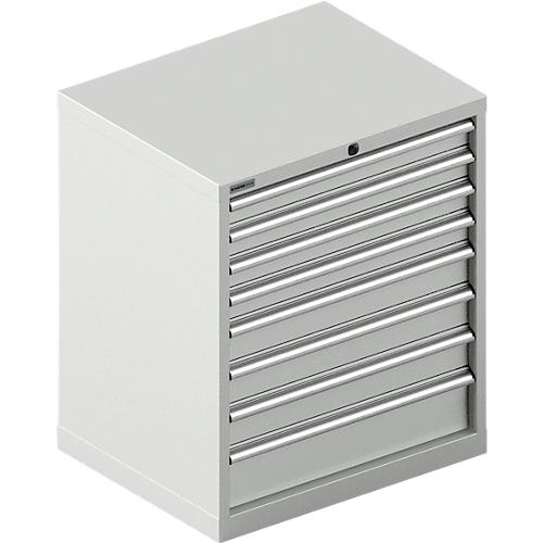 Schäfer Shop Select Schubladenschrank 36-27, 8 Schübe, bis 200 kg, B 717 x T 572 x H 850 mm, lichtgrau/enzianblau