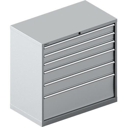 Schäfer Shop Select Schubladenschrank 54-27, 6 Schübe, bis 200 kg, B 1023 x T 572 x H 1000 mm, weißalu