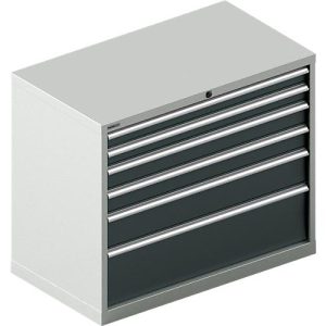 Schäfer Shop Select Schubladenschrank WSK 54-36, Stahl, 6 Schübe, bis 200 kg, B 1023 x T 725 x H 850 mm, lichtgrau/anthrazitgrau Schäfer Shop Select Schubladenschrank WSK 54-36, Stahl, 6 Schübe, bis 200 kg, B 1023 x T 725 x H 850 mm, lichtgrau/anthrazitgrau