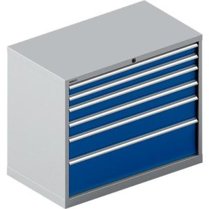 Schäfer Shop Select Schubladenschrank WSK 54-36, Stahl, 6 Schübe, bis 200 kg, B 1023 x T 725 x H 850 mm, weissaluminium/enzianblau Schäfer Shop Select Schubladenschrank WSK 54-36, Stahl, 6 Schübe, bis 200 kg, B 1023 x T 725 x H 850 mm, weissaluminium/enzianblau