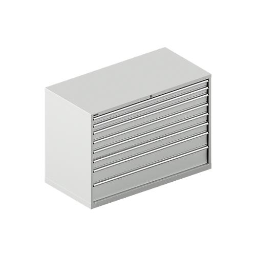 Schäfer Shop Select Schubladenschrank WSK 54-36, Stahl, 8 Schübe, bis 200 kg, B 1023 x T 725 x H 1000 mm, lichtgrau/lichtgrau