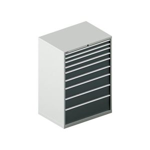 Schäfer Shop Select Schubladenschrank WSK 54-36, Stahl, 9 Schübe, bis 75 kg, B 1023 x T 725 x H 1450 mm, lichtgrau/anthrazitgrau Schäfer Shop Select Schubladenschrank WSK 54-36, Stahl, 9 Schübe, bis 75 kg, B 1023 x T 725 x H 1450 mm, lichtgrau/anthrazitgrau