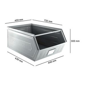 Schäfer Shop Select Sichtlagerkasten, mit Tragestab, L 732 x B 459 x H 300 mm, 84 l, 180 kg, Stahl, galvanisch verzinkt Schäfer Shop Select Sichtlagerkasten, mit Tragestab, L 732 x B 459 x H 300 mm, 84 l, 180 kg, Stahl, galvanisch verzinkt