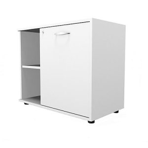 Schäfer Shop Select Sideboard, mit Drehtür, abschließbar, Spanplatte, B 800 x T 420 x H 663 mm, rechts anstellbar, weiß Schäfer Shop Select Sideboard, mit Drehtür, abschließbar, Spanplatte, B 800 x T 420 x H 663 mm, rechts anstellbar, weiß
