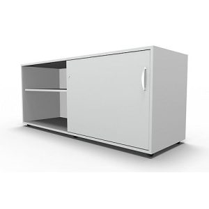 Schäfer Shop Select Sideboard, mit Schiebetür, abschließbar, Spanplatte, B 1600 x T 500 x H 663 mm, rechts anstellbar, lichtgrau Schäfer Shop Select Sideboard, mit Schiebetür, abschließbar, Spanplatte, B 1600 x T 500 x H 663 mm, rechts anstellbar, lichtgrau