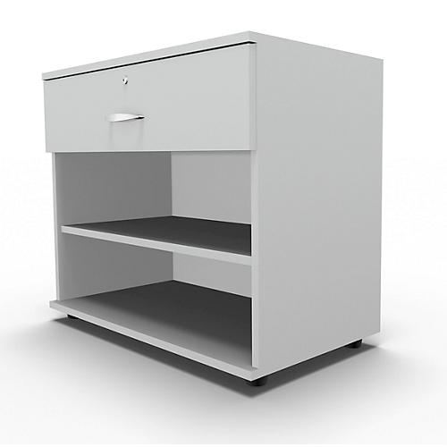 Schäfer Shop Select Sideboard, mit Schublade, abschließbar, Spanplatte, B 800 x T 420 x H 663 mm, lichtgrau