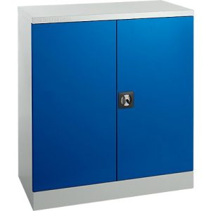 Schäfer Shop Select Stahlschrank, 2 OH, 2 höhenverstellbare Einlegeböden, Drehzylinderschloss, B 916 x T 422 x H 1000 mm, lichtgrau RAL 7035/enzianblau RAL 5010 Schäfer Shop Select Stahlschrank, 2 OH, 2 höhenverstellbare Einlegeböden, Drehzylinderschloss, B 916 x T 422 x H 1000 mm, lichtgrau RAL 7035/enzianblau RAL 5010