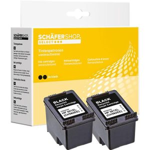 Schäfer Shop Select Tintenpatronen, ersetzt HP 301XL (CH563EE), Doppelpack, schwarz Schäfer Shop Select Tintenpatronen, ersetzt HP 301XL (CH563EE), Doppelpack, schwarz