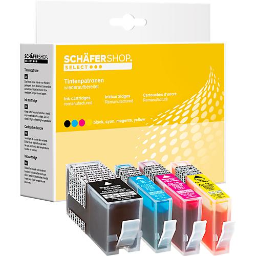 Schäfer Shop Select Tintenpatronen, ersetzt HP 920XL (C2N92AE), Mixpack, schwarz, cyan, gelb, magenta