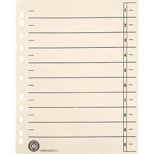 Schäfer Shop Select Trennblätter, DIN A4-Format, Linienaufdruck, 100 Stück, mit Lochrand-Verstärkung Schäfer Shop Select Trennblätter, DIN A4-Format, Linienaufdruck, 100 Stück, mit Lochrand-Verstärkung