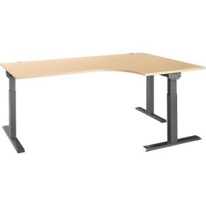 Schäfer Shop Select Winkelschreibtisch ERGO-T 2.0, 90° Winkel, Ansatz rechts, T-Fuß, B 2000 x T 1200/800 x H 675-895 mm, Ahorn/anthrazit Schäfer Shop Select Winkelschreibtisch ERGO-T 2.0, 90° Winkel, Ansatz rechts, T-Fuß, B 2000 x T 1200/800 x H 675-895 mm, Ahorn/anthrazit