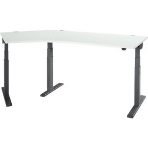 Schäfer Shop Select Winkelschreibtisch ERGO-T 2.0, elektrisch höhenverstellbar, 135° Winkel links, T-Fuß, B 2000 mm, lichtgrau/anthrazit Schäfer Shop Select Winkelschreibtisch ERGO-T 2.0, elektrisch höhenverstellbar, 135° Winkel links, T-Fuß, B 2000 mm, lichtgrau/anthrazit