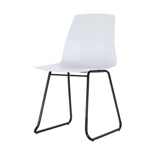 Schalenstuhl Paperflow CUBE, lackierter Stahl, Sitzschale Kunstoff, Sitzhöhe 460 mm, 2er-Set, weiß Schalenstuhl Paperflow CUBE, lackierter Stahl, Sitzschale Kunstoff, Sitzhöhe 460 mm, 2er-Set, weiß