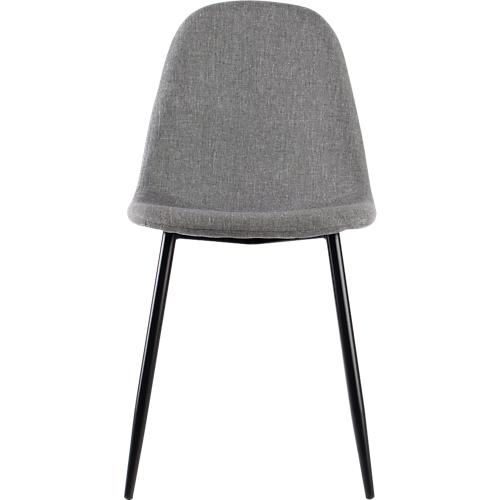Schalenstuhl Paperflow, gepolstert, 100% Polyester, Stahlgestell, Sitzhöhe 480 mm, 2er-Set, schwarz/grau