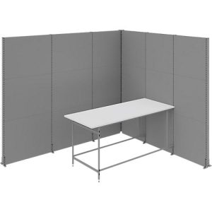 Schallschutz Stellwand System Otto Kind Meeting Point, 6 x 1-seitige Akustikwände & 1 Tisch mit B 2500 mm, Gesamtmaße B 3630 x T 3130 x H 2960 mm Schallschutz Stellwand System Otto Kind Meeting Point, 6 x 1-seitige Akustikwände & 1 Tisch mit B 2500 mm, Gesamtmaße B 3630 x T 3130 x H 2960 mm