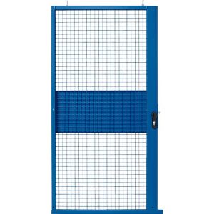 Schiebetür, für Gittertrennwandsystem, B 1110 x H 2110 mm, blau Schiebetür, für Gittertrennwandsystem, B 1110 x H 2110 mm, blau