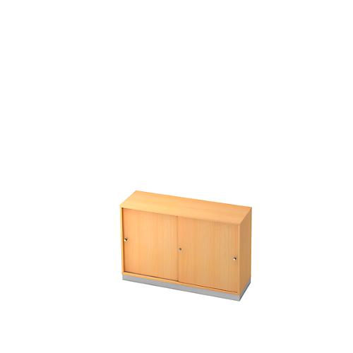 Schiebetürenschrank, 2 OH, B 1200 x T 400 mm, Buche-Dekor