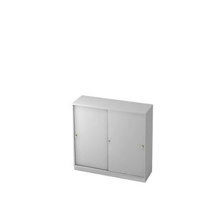 Schiebetürenschrank, 3 OH, B 1200 x T 400 mm, lichtgrau Schiebetürenschrank, 3 OH, B 1200 x T 400 mm, lichtgrau