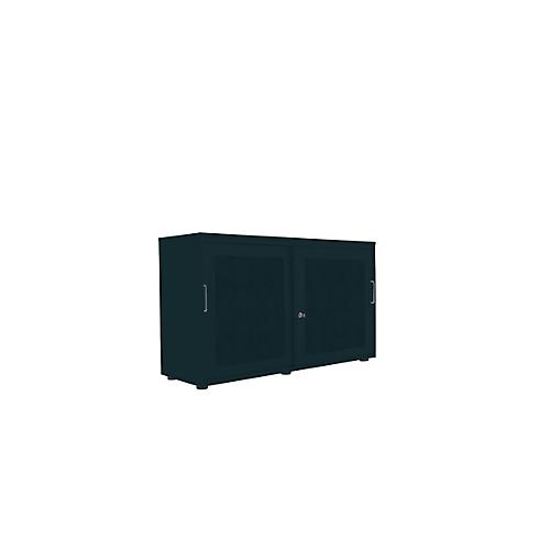 Schiebetürenschrank, Akustikfront, B 1200 mm, 2 OH, graphit