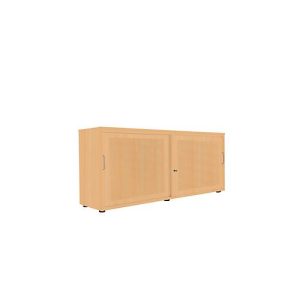 Schiebetürenschrank, Akustikfront, B 1600 mm, 2 OH, Buche-Dekor Schiebetürenschrank, Akustikfront, B 1600 mm, 2 OH, Buche-Dekor