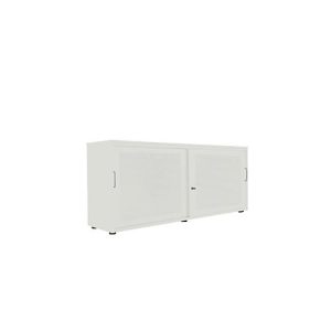 Schiebetürenschrank, Akustikfront, B 1600 mm, 2 OH, lichtgra Schiebetürenschrank, Akustikfront, B 1600 mm, 2 OH, lichtgra