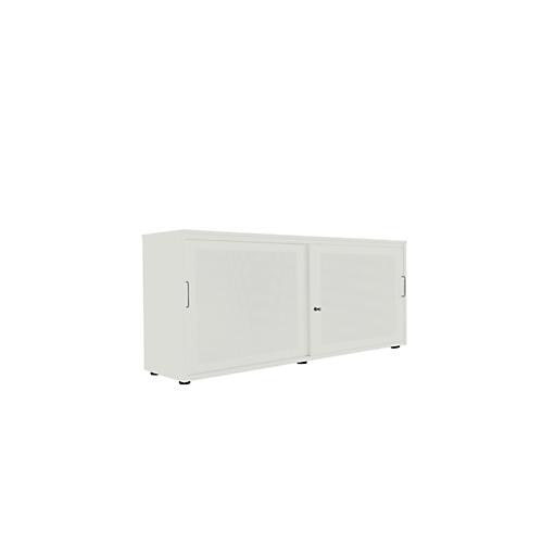 Schiebetürenschrank, Akustikfront, B 1600 mm, 2 OH, lichtgra