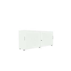 Schiebetürenschrank, Akustikfront, B 1600 mm, 2 OH, weiß Schiebetürenschrank, Akustikfront, B 1600 mm, 2 OH, weiß